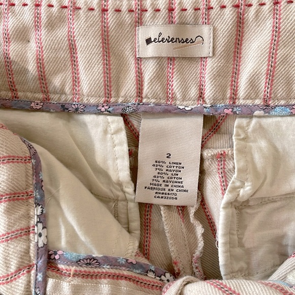 Anthropologie Elevenses summer linen blend wide leg pants, S. - Picture 5 of 12